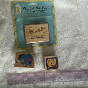 Lot of 3 Winnie the Pooh Disney rubber stamps not used